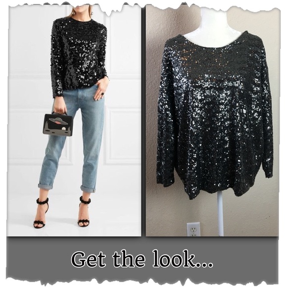 Zara Tops - ❤️SOLD❤️Zara Basic Black Sequin Top. NWT!